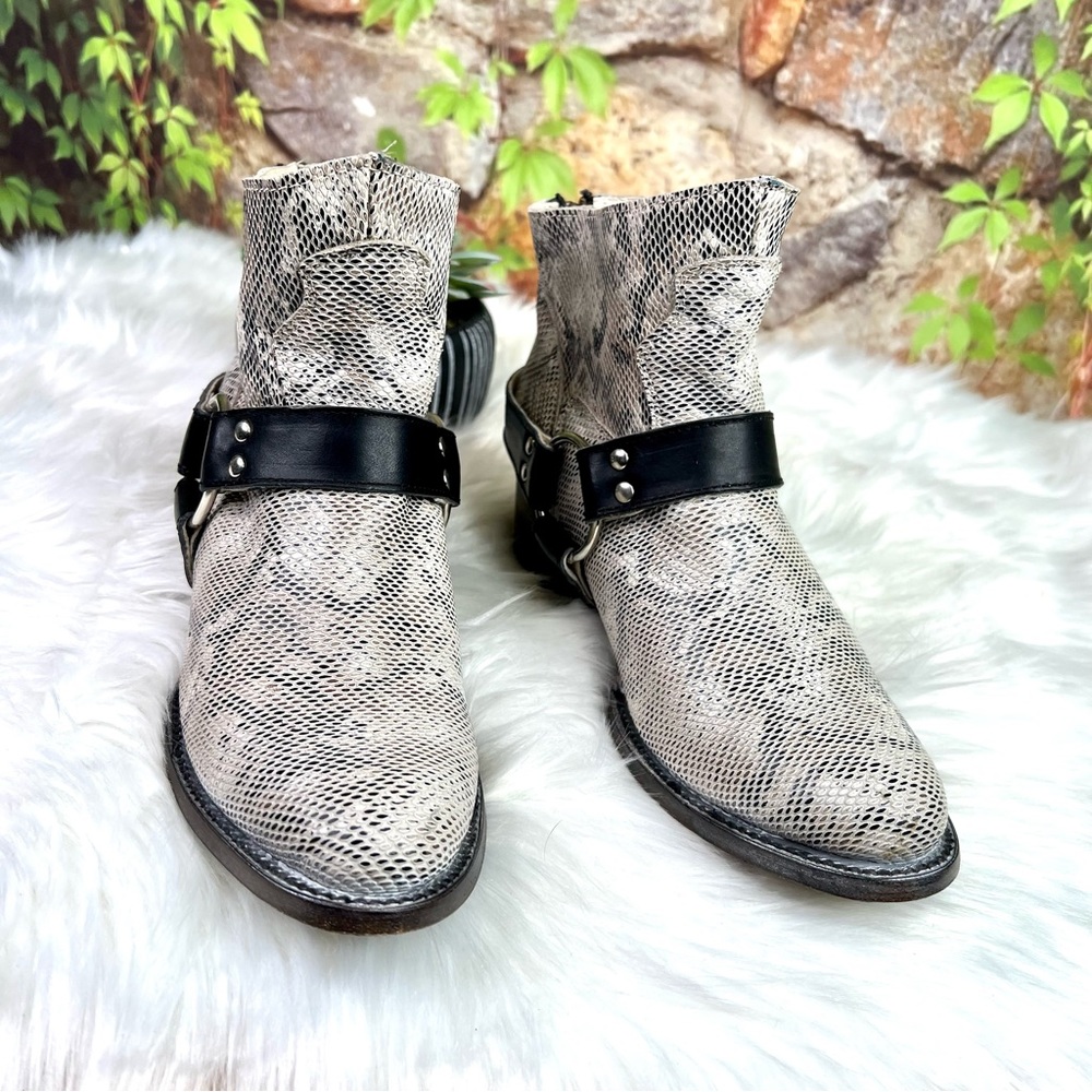 FREEBIRD Santiago Snake Leather Harness Boots, 7 - Picture 8 of 14
